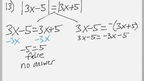 Math 119 : 2.7 #13 (Intermediate Algebra Tutorial : Solving Absolute Value Equations)
