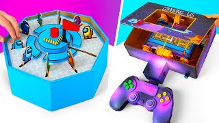 2 DIY AMONG US Games From Cardboard