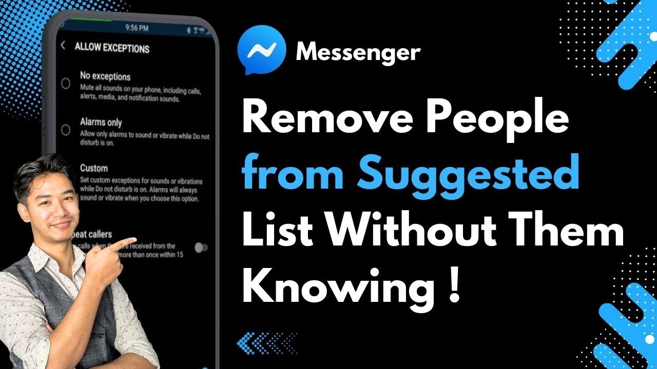 Как удалить пользователя из списка рекомендуемых контактов или вкладки «Люди» в Messenger, не соо...