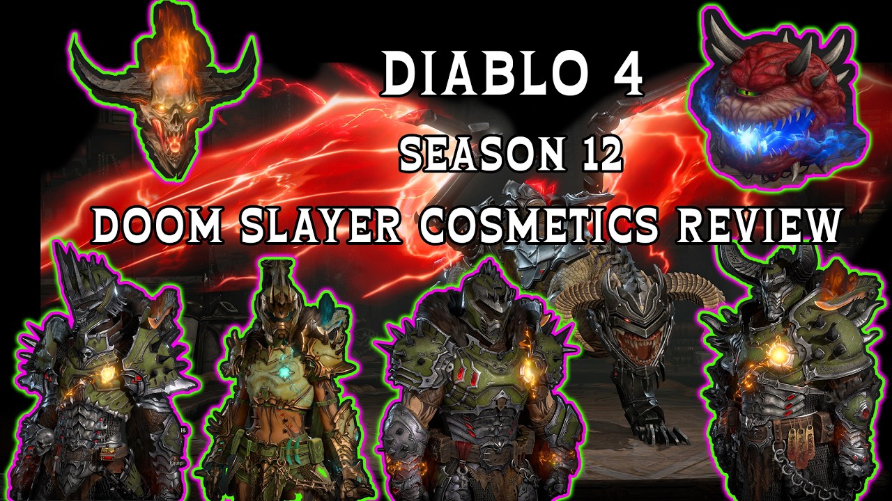 Diablo 4 Season 12 New DOOM SLAYER Cosmetic Skins Review #diablo4 - YouTube