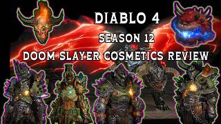 Diablo 4 Season 12 New DOOM SLAYER Cosmetic Skins Review #diablo4