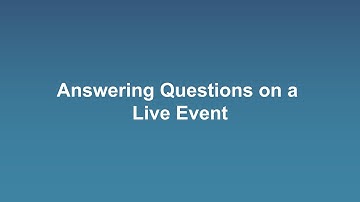 Answering questions in a Pubble Live Q&A Event