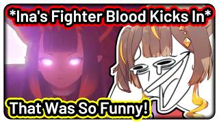 Anya Witnesses the Moment Ina's Fighter Blood Kicks In as the Raid Boss Appears【Hololive EN】