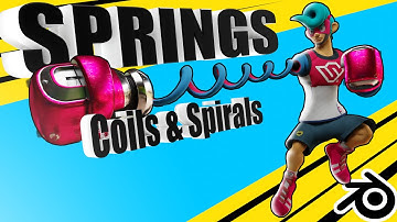 2 Simple ways to Create Spirals/Coils/Springs [Blender Tutorial]