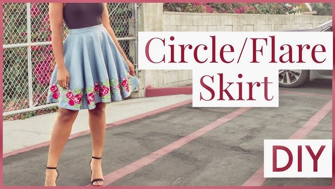 How to Make a Circle Skirt with Lace Trim 
