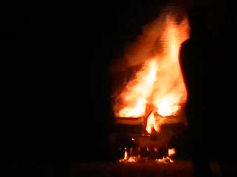 skull aflame