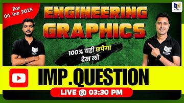Engineering Graphics 1st Semester Important Question Paper 2024-25 For Up Polytechnic Exam | #bteup