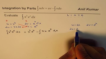 Integration by parts x^2 e^x