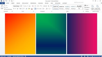 How to Add Gradient Color to Page In MS Word