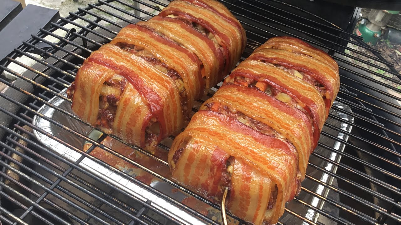 Bacon Wrapped Meatloaf on the Louisiana Grills Kamado BBQ YouTube