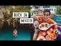 We Missed Mexico! DELICIOUS Local Street Food & Hidden Cenote! - Puerto Morelos