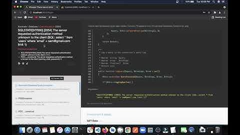 [Solved] SQLSTATE[HY000] [2054] The server requested authentication method unknown to the client