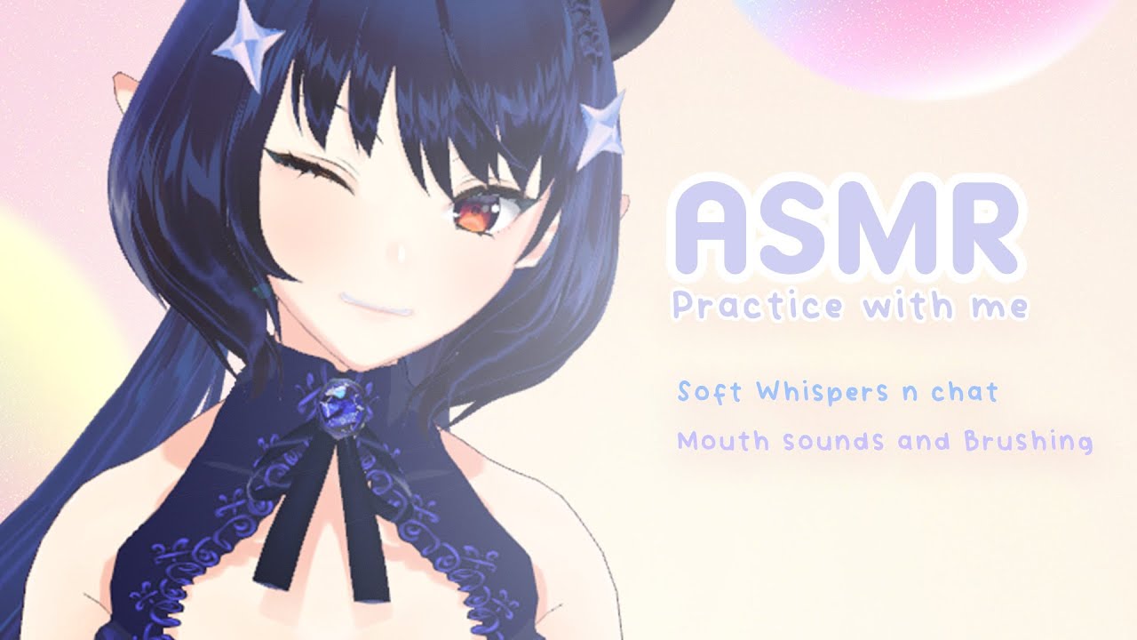 [ASMR / 3DIO] ASMR practice let me whisper to your ears ♡ [Whispering/ Ear Brushing/ Mouth Sounds]