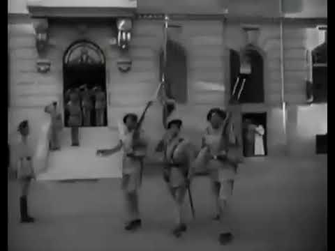 فيديو نادر وداع الحرس الملكي المصري قبل معركة فلسطين 1948 بحضور الملك فاروق