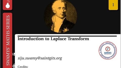 Introduction to Laplace Transform