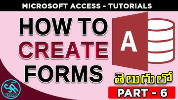 Ms Access Tutorials in Telugu Part 6 || Creating Forms || SA Freshers Adda