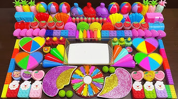 WILL YOU RELAXING WITH CLAY PIPING BAG & RAINBOW ? Mixing Random Things into Glossy Slime