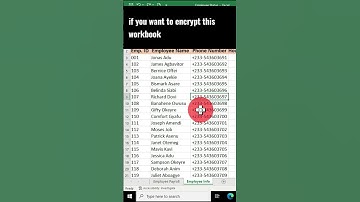 How to Encrypt Microsoft Excel Workbook (Simple 😃😃😃) #exceltipsandtricks #microsoftexcel