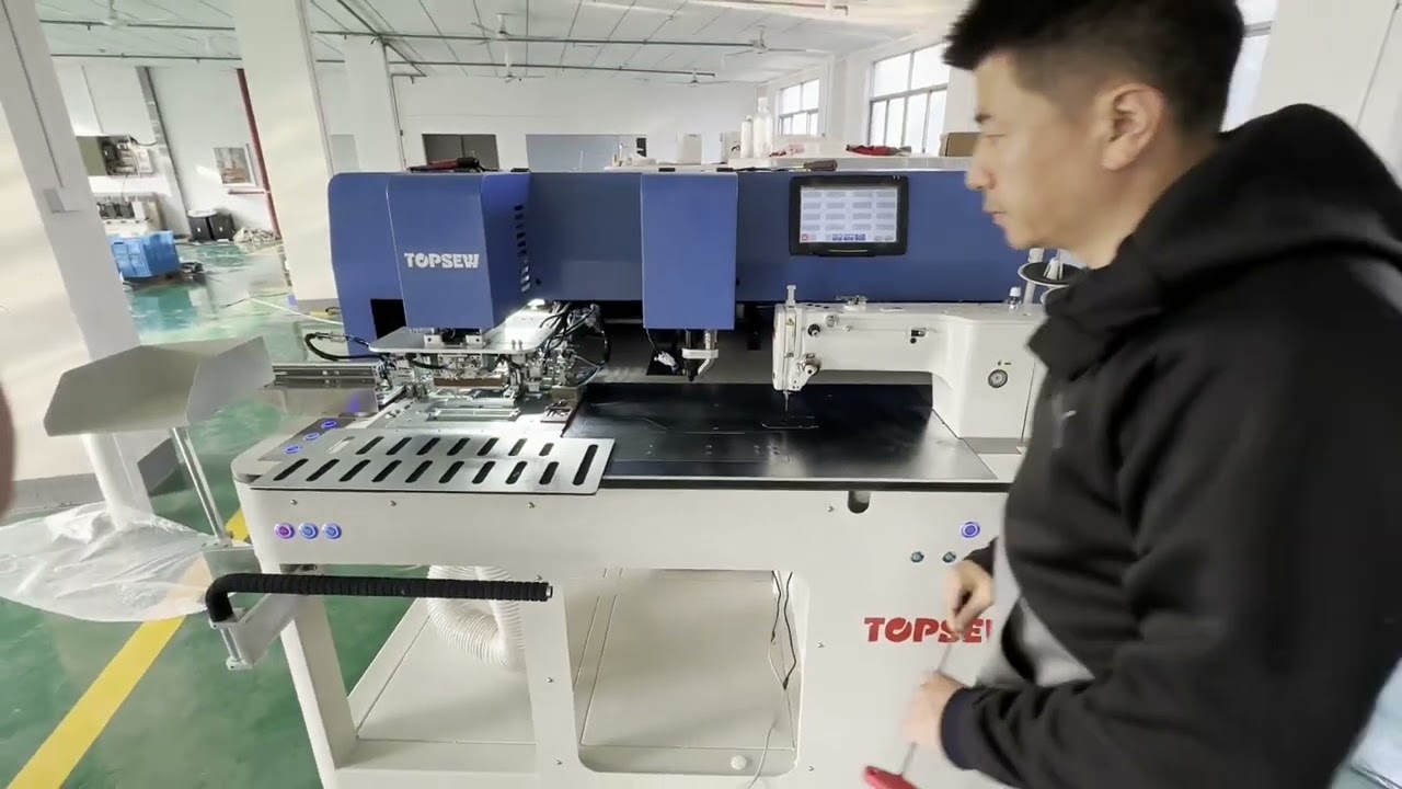 How to install the pocket welting machine