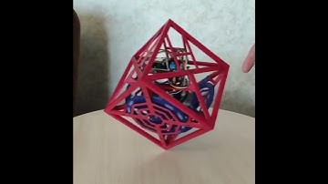 Self balancing cube by conservation of angular momentum.The same way satellite can orient themselves