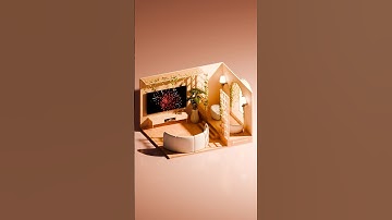 Blender 3d isometric tutorial - Lounge architecture interior design - Part 3 of 3 #blendertutorial