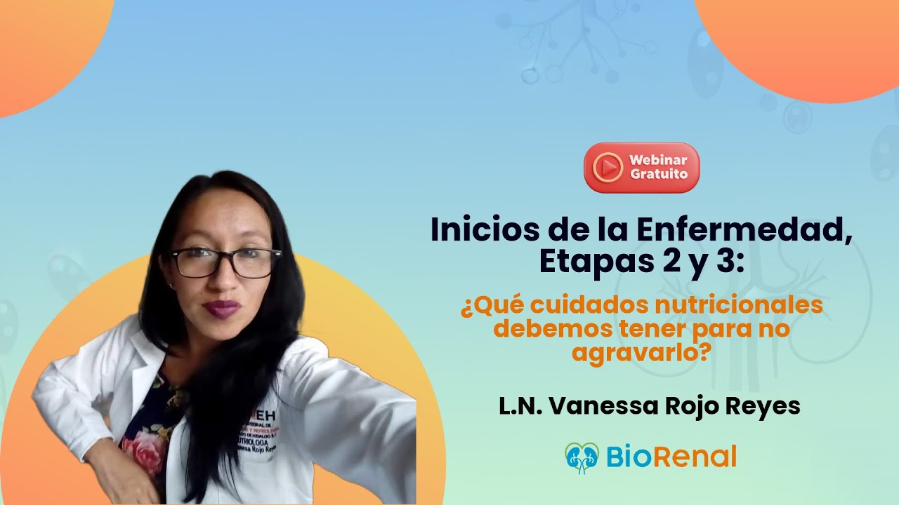 Inicios de la Enfermedad, etapa 2 y 3: Cuidados nutricionales para no agravarlo - L.N. Vanessa Reyes