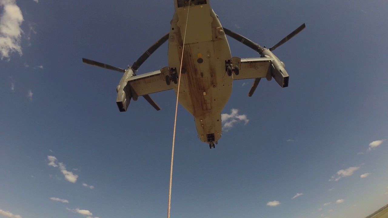 Cv22 Fast Roping CV-22 hoist POV - YouTube