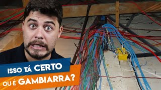  Ele usou CABO de SOM/ Áudio na INSTALAÇÃO ELÉTRICA da CASA?