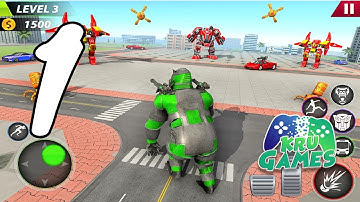 Bus Robot Transforming Game - Gorilla Robot Game Gameplay #1 All Levels (Android, IOS)