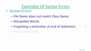 Java Beginners Tutorials Urdu/Hindi#9 Programming Errors in Java