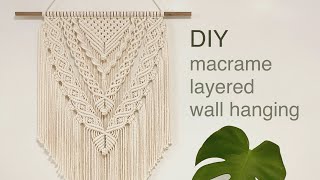 DIY | macrame layered wall hanging | 마크라메 레이어드 월 행잉