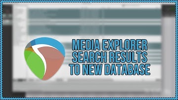 Media Explorer Search Results to New Database - REAPER 5 Tutorial