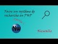 [1/1] Créer un système de recherche en PHP. Partie 1