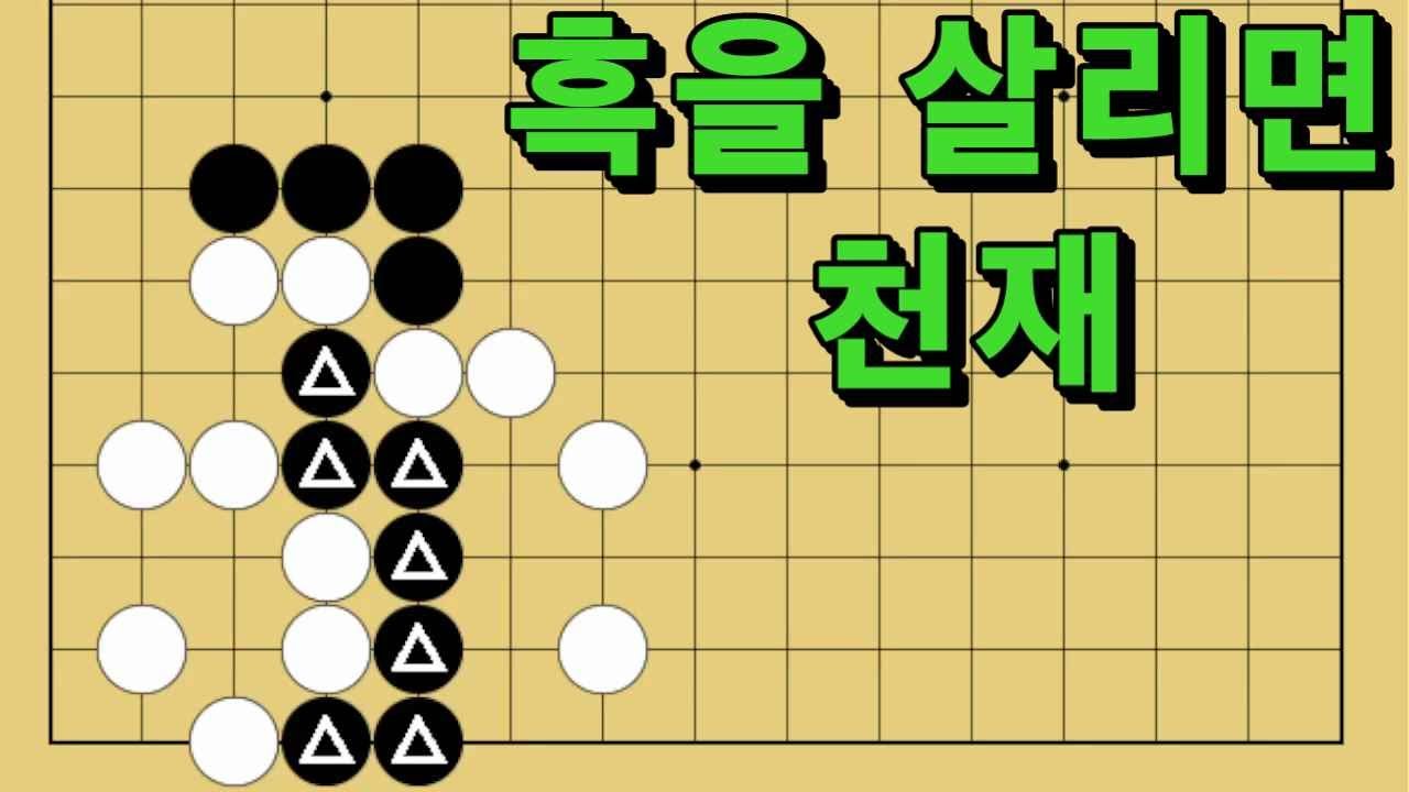 바둑 묘수 사활 - 정교함의 끝을 맛 볼 수 있는 묘수가 있습니다. 흑을 살려보세요.