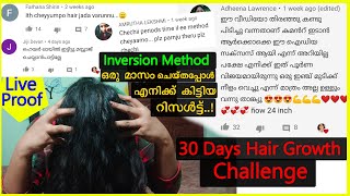 I did Inversion Method for Extreme hair growth in 1 Month/ Extreme hair Growth Challenge in 30 Days