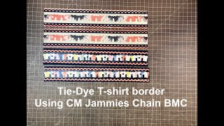 Tie-dye T-shirt scrapbook border using Creative Memories Jammies Border Maker Cartridge