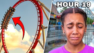 We Survived 24 Hours in an Amusement Park!