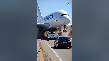 "Plane Makes Emergency Landing on Highway – AI Simulation"