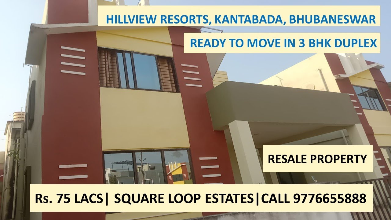 Ready To Move in 3 BHK Duplex For Sale at Hill View Resorts Kantabada