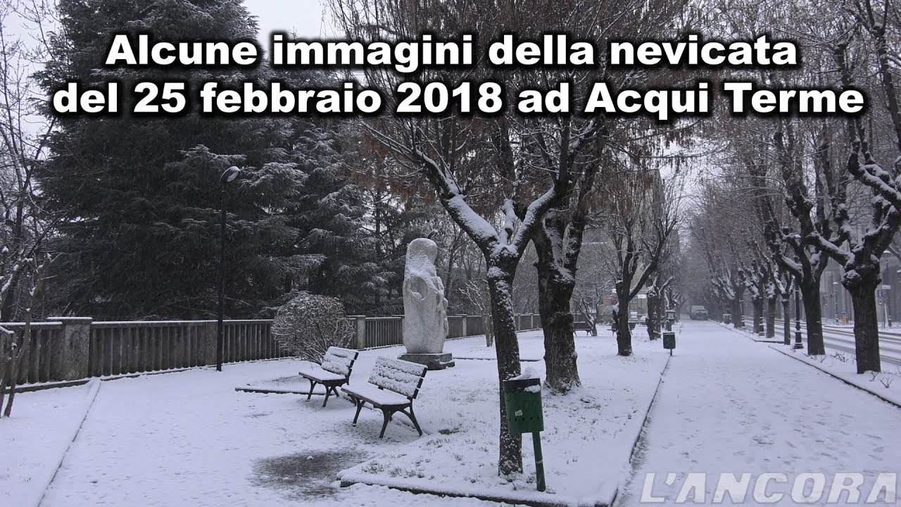 Acqui Terme - alcune immagini della nevicata del 24 febbraio 2018