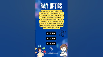Ray Optics: problems;  Refraction at Curved Surfaces,  Mirror, Lens, IIT JEE, CBSE, MHT-CET #neet