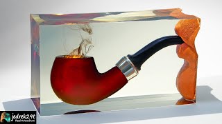 A Burning PIPE in Epoxy Resin / RESIN ART