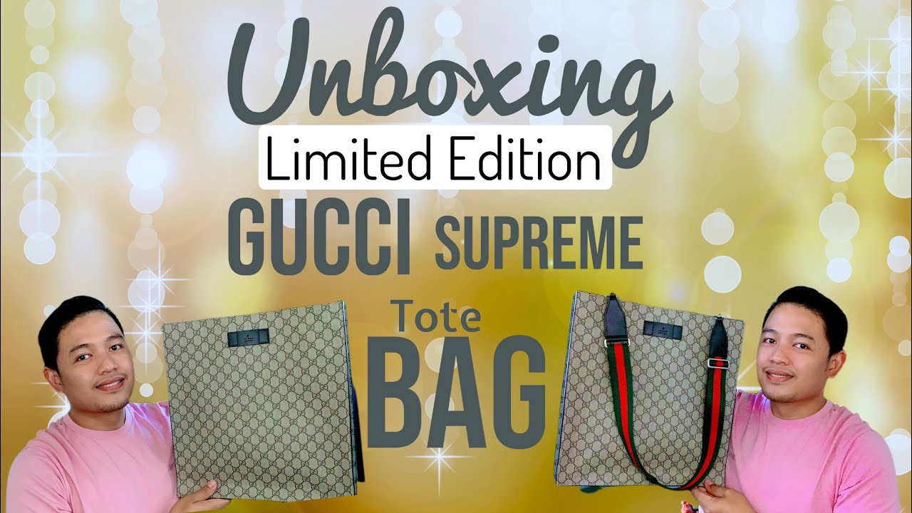 Gucci Supreme Tote bag || Unboxing Gucci Limited edition