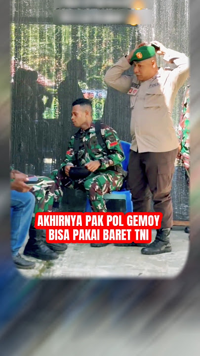 Police Officer's Reaction When Wearing TNI Beret
