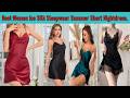 ✅Best Women Ice Silk Sleepwear Summer Short Nightdress | Top 5 New Short Nightdress.