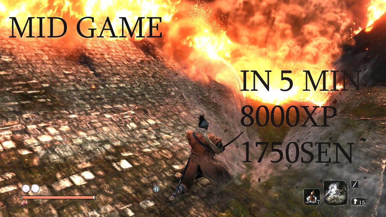 SEKIRO MID GAME XP SEN Farm Best Spot YouTube