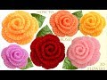 Como hacer flores rosas de colores 3D en cinco minutos
