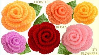 Como hacer flores rosas de colores 3D en cinco minutos