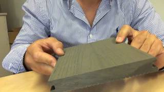 20x140 mm WPC massiv mit Holzstruktur in silbergrau