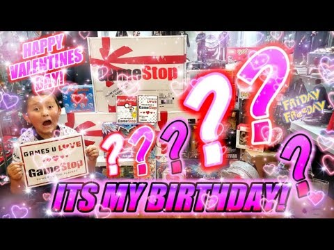 TODAY IS MY BIRTHDAY!! OPENING A TON OF THE BEST GAMESTOP MYSTERY BOX SURPRISES FOR VALENTINES DAY!!